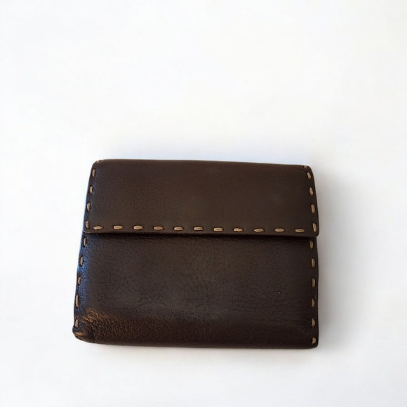 Fendi Selleria Small Bifold Wallet | Hand-Stitched Roman Leather - Picture 3 of 16